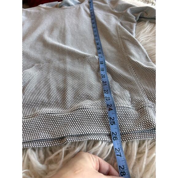 Albion Textured Honeycomb Cowl-Neck Sweater Thumb Hole Black White SZ Medium - Picture 11 of 11